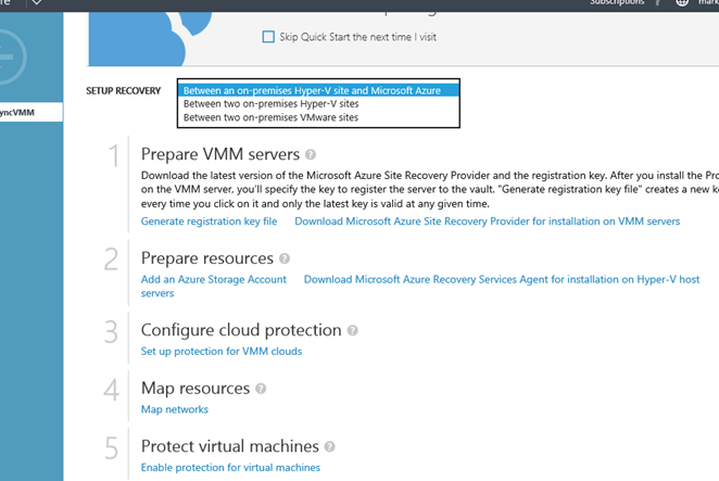 AMicrosoft azure hyper v recovery manager overview